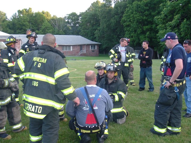 Probationary FF's Practice Hoseline Operations